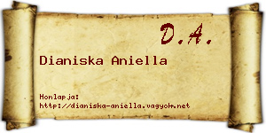 Dianiska Aniella névjegykártya